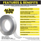 10' Multifunctional Reusable Double-Sided Tape - 3 Pack