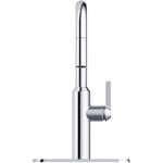 Siete Single Handle Pull-Down Kitchen Faucet - Chrome