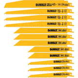DEWALT DW4892 Reciprocating Saw Blade Set with Case, 12-Piece