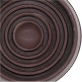 1-3/4" Round Brown Rubber Caster Cups - 4 Pack