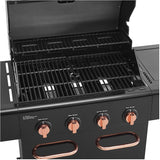 SMART Black Propane BBQ with Searing Side Burner - 4 Burner