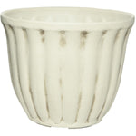 14.6" Polystone Goblet Planter - White