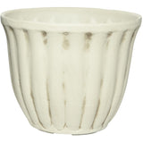 14.6" Polystone Goblet Planter - White
