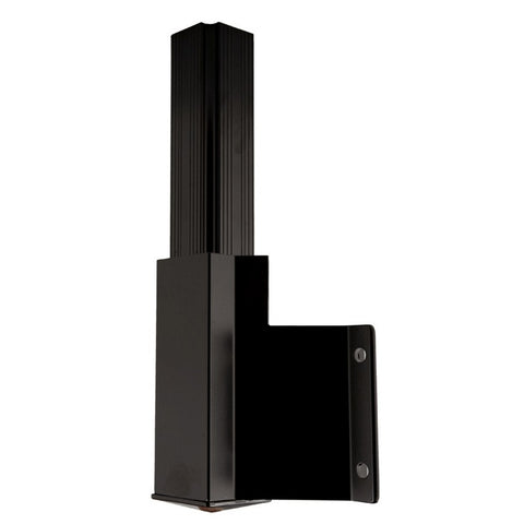 Outside Corner Side Mount Post Bracket - Black