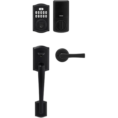 Prescott / Katella SmartCode Electronic Handleset - with Keypad, Matte Black