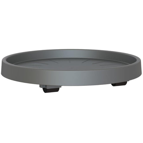 12" Planter Saucer - with Wheels, Anthracite