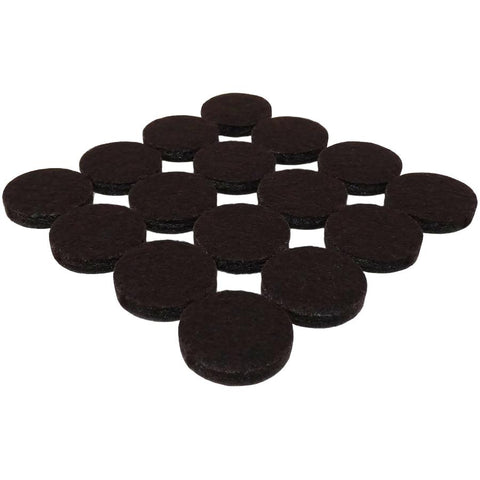 1" Heavy Duty Round Felt Pads - 16 Pack