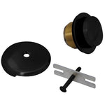 Waste & Overflow Trim Kit for Foot Lok Stop - Matte Black