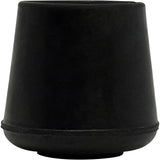 1" Black Rubber Furniture Leg Tips - 4 Pack