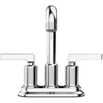 Indy Two Handle Lavatory Faucet with Knurled Accents - Chrome