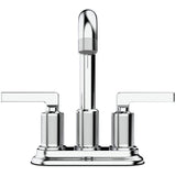 Indy Two Handle Lavatory Faucet with Knurled Accents - Chrome