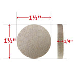 1-1/2" Round Heavy Duty Felt Pads - 8 Pack