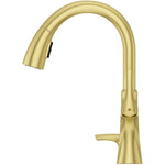 Rancho Single Handle Pull-Down Kitchen Faucet - with Soap Dispenser, Brushed Gold