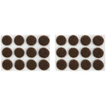 1/2" Round Medium Duty Felt Pads - 24 Pack