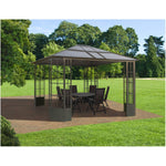 10' x 12' Savion Polycarbonate Gazebo - with Mosquito Net