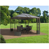 10' x 12' Savion Polycarbonate Gazebo - with Mosquito Net