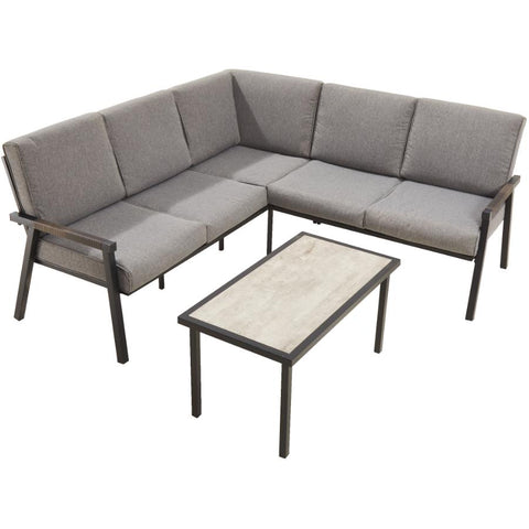 Summit L-Shape Sectional Set with Cushions - 3 Piece