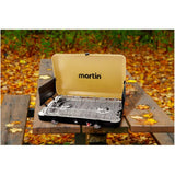 Martin 2 Burner Propane Stove Grill Gas 20 000 Btu Outdoor Trip Accessory Portable