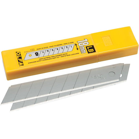 10 Pack 18mm Heavy Duty Snapoff Utility Blades