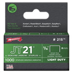 1000 Pack 5/16" 0.03 Ga. Staples, for JT21 Stapler