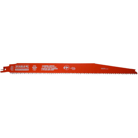 12 inch(s) 6 Tooth Carbide Tip Reciprocating Saw Blade