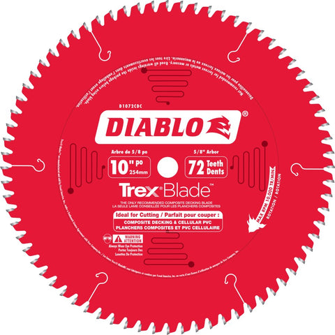 10 inch(s) 72 Tooth Carbide Composite Deck Circular Saw Blade