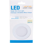 Slim LED Puck Light Fixture - White