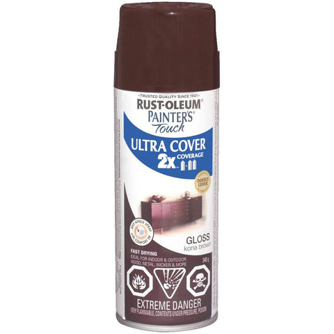 Rust-Oleum Painter's Touch 2X Ultra Cover, Gloss, Kona Brown, 340g (253702)