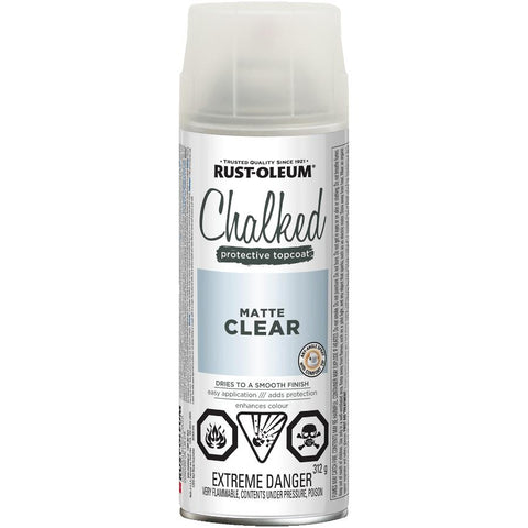 Rust-Oleum Chalked Ulta Matte Spray Paint in Matte Clear Topcoat, 340g