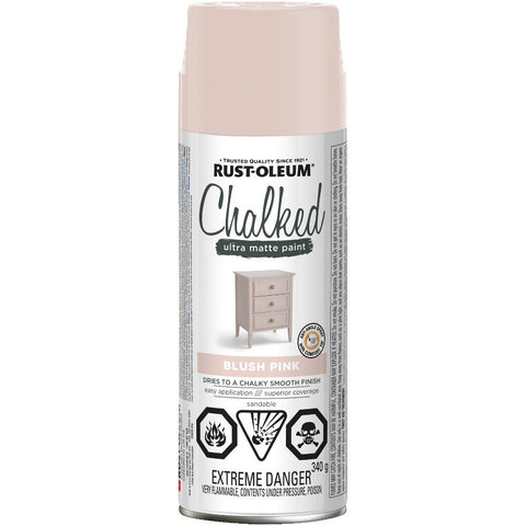 Rust-Oleum Chalked Ultra Matte Spray Paint in Blush Pink, 340g (302825)