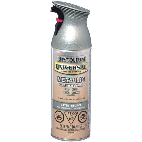 Rust-Oleum Universal Metallic Finish Enamel in Satin Nickel, 312g (253407)