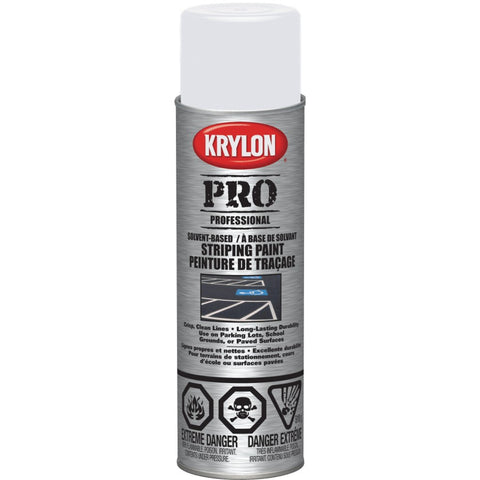 Professional Solvent-Based Striping Spray Paint - Highway White, 510 g