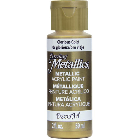 DecoArt Dazzling Metallics 2-Ounce Glorious Gold Acrylic Paint