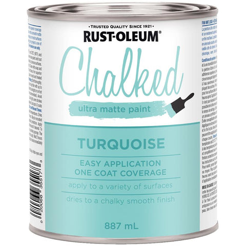 Rust-Oleum Chalked Ultra Matte Paint in, 887 mL, 319185, Turquoise