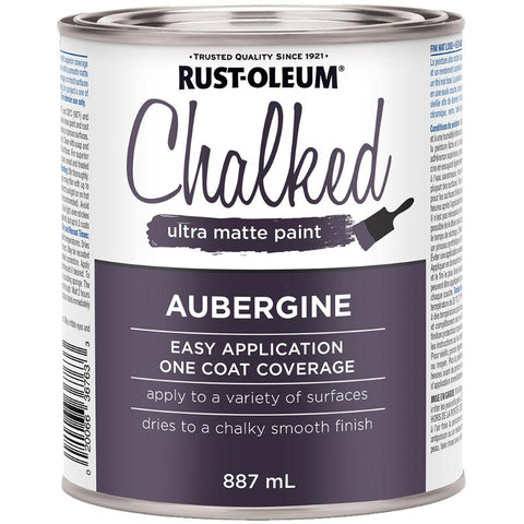 Rust-Oleum Chalked Ultra Matte Paint in, 887 mL, 321006, Aubergine