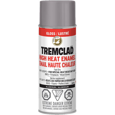 Tremclad High Heat Enamel Spray Paint in Aluminum, 340g