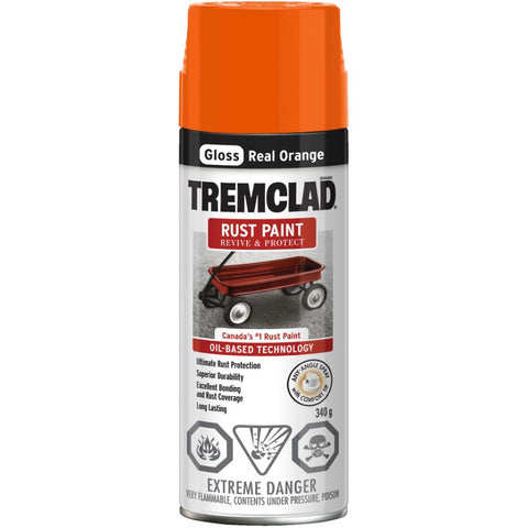 TREMCLAD Oil Based Rust Spray Paint in Real Orange, 340g (27007B522)