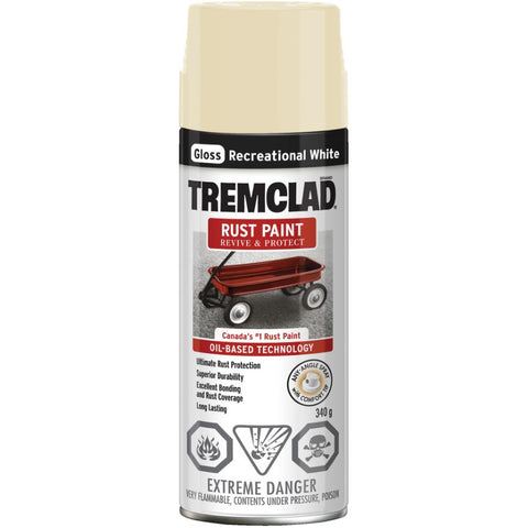 Tremclad Rust Paint in Recreational White, 340g