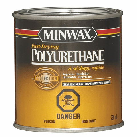 Fast Drying Polyurethane Finish - Semi Gloss Clear, 236 ml