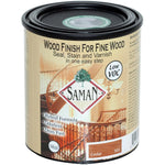 SamaN SAM-303-1L Interior One Step Wood Seal, Stain and Varnish �Oil Based Odorless Dye & Protection for Furniture, Fine Wood & Floors (Cedar SAM-303, 32 oz)