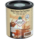 SamaN SAM-308-1L Interior One Step Wood Seal, Stain and Varnish �Oil Based Odorless Dye & Protection for Furniture, Fine Wood & Floors (Dark Chestnut SAM-308, 32 oz)