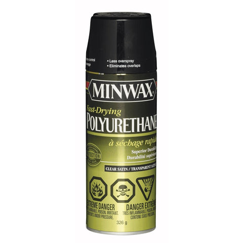 Fast Drying Polyurethane Spray - Clear Satin, 326 g