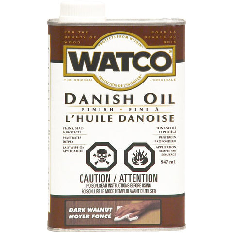 RUST-OLEUM A65841 Watco Quart Dark Walnut Danish Oil Finish