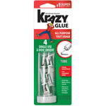 Krazy Glue All-Purpose Instant Glue Singles, 0.5ml, Pack of 4 (6155010582)