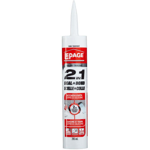 LePage 2In1 Seal & Bond Kitchen & Bath Express Silicone 295 ml