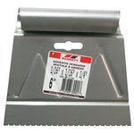 V Notch Adhesive Spreader - Metal, 6" x 1/16"