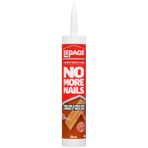 LePage No More Nails Paneling and Moulding Construction Adhesive, 266 ml, Cartridge