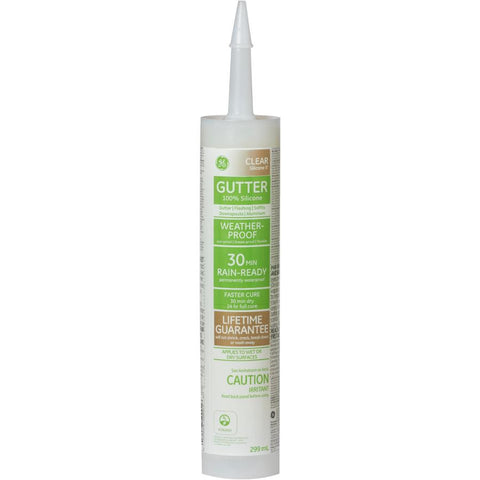 Gutter and Flashing Silicone II Sealant - Clear, 299 ml