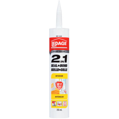 2 in 1 Seal and Bond Interior Acrylic Sealant - Clear, 295 ml