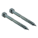 2 Pack 1/4" x 2-1/2" Zinc Plated Hanger Bolts, with Nuts